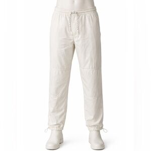NWT Zara Men’s White Elastic Waist/Drawstring Cotton Linen Blend Pants